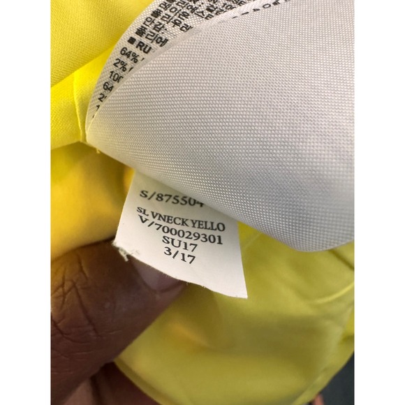 Banana Republic‎ Yellow Sleeveless V-Neck Sheath Dress Size 6 - Picture 5 of 5